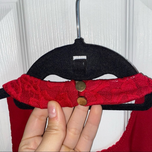 HOUSE OF CB RED MILAY LACE MINI HALTER NECK DRESS SIZE SMALL - Picture 12 of 13